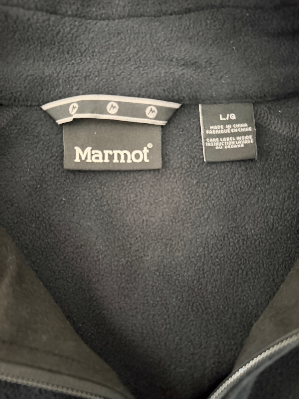 Marmot Black Full Zip Fleece Jacket Men’s Large Zip Pockets Outdoor - Picture 9 of 11